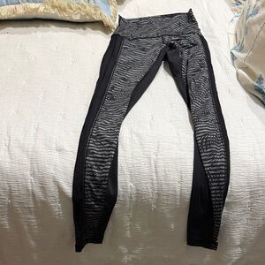 lululemon athletica Black and Gray Patterned Leggings